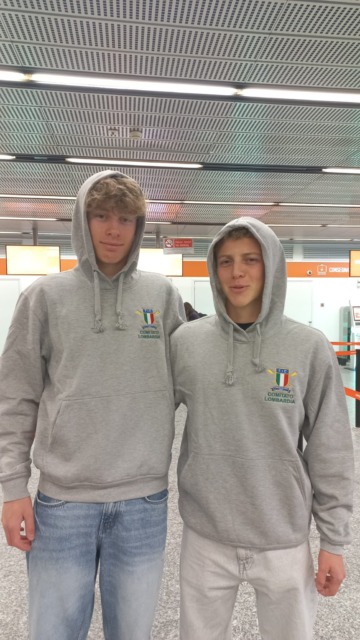 Giulio Gaspani ed Elia Maniscalco a Londra prima della loro gara.