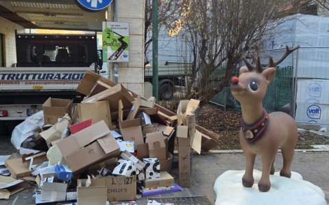 La renna Rudolph finisce sommersa da una montagna di immondizia: individuati i due sversatori