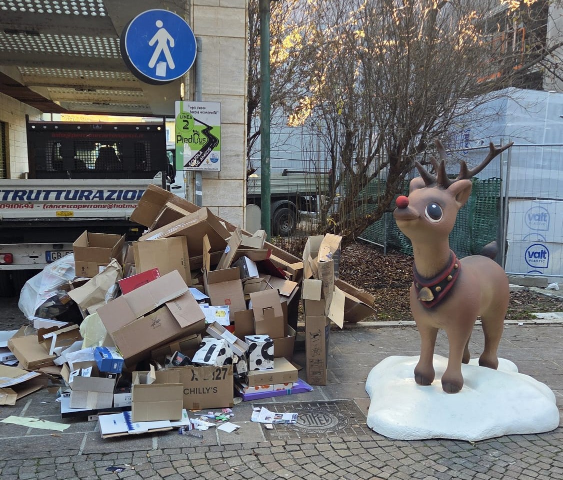 La renna Rudolph finisce sommersa da una montagna di immondizia: individuati i due sversatori