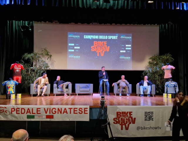 Campioni e racconti leggendari tornano sul palco di Vignate nella seconda serata di Bike Show TV – Campioni dello Sport