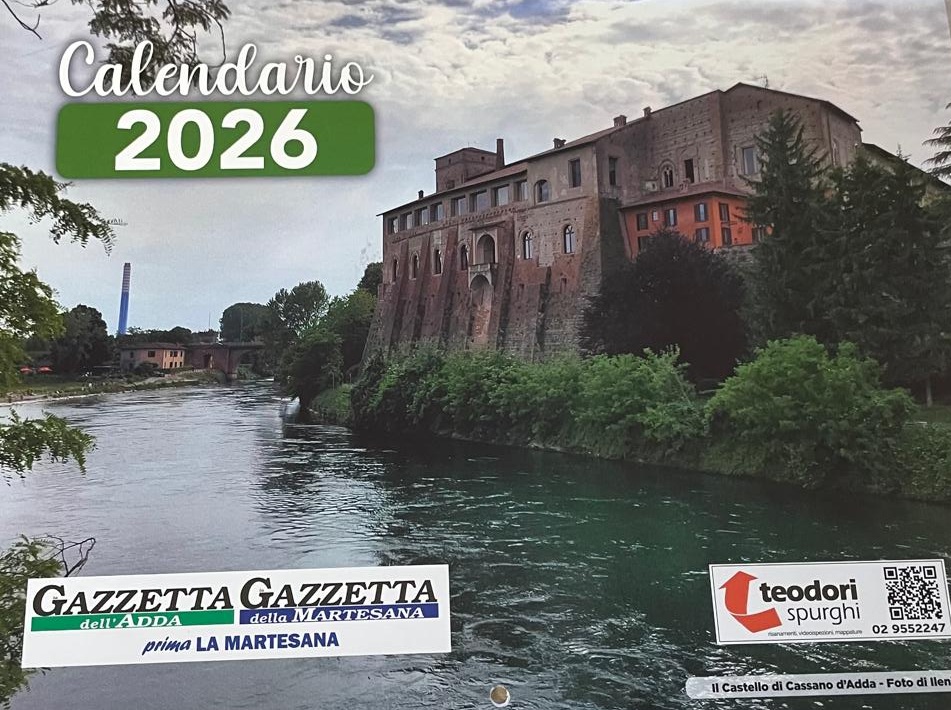 Con La Gazzetta della Martesana e La Gazzetta dell’Adda in regalo in calendario 2026