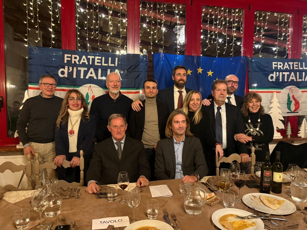 Cena natalizia di Fratelli d’Italia a Cassano d’Adda con molti circoli dell’Adda Martesana