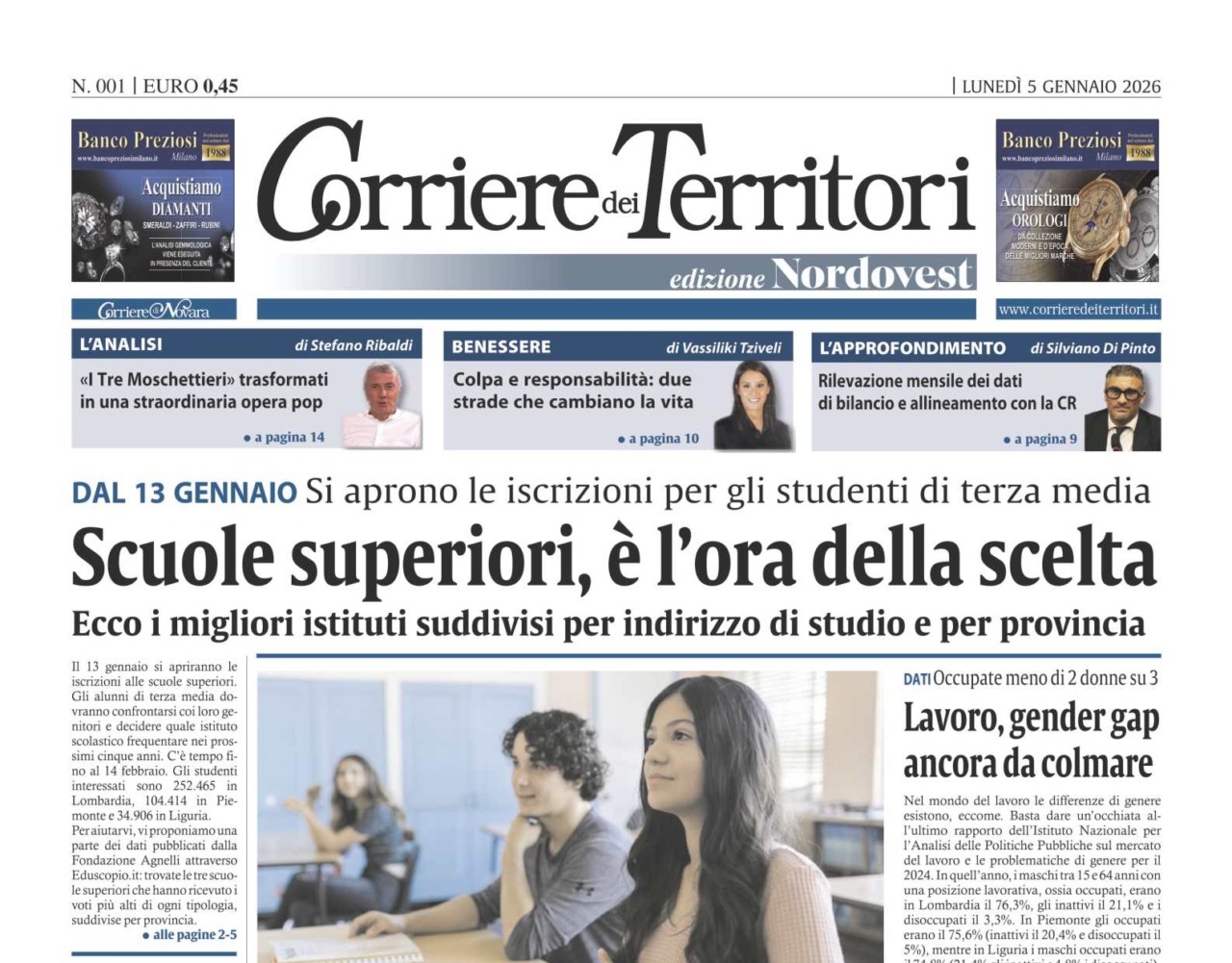 Quali sono le scuole migliori del Nordovest? L’inchiesta della settimana sul Corriere dei Territori