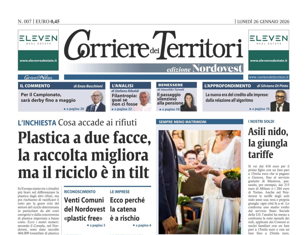 Plastica, migliora la raccolta ma peggiora il riciclo: l’inchiesta della settimana sul Corriere dei Territori