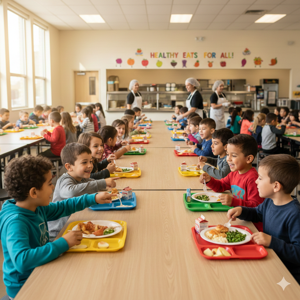 Mensa scolastica: spiegazione, visita guidata al centro cottura e anche una degustazione