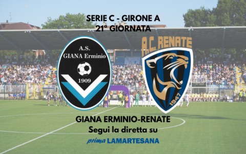 Serie C, Giana Erminio-Renate 0-1: la decide il tap in di Karlsson FINALE