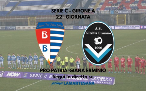 Serie C, Pro Patria-Giana 0-4: biancazzurri travolgenti, bustocchi travolti FINALE