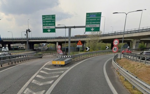 Ghiaccio in strada chiusa l’entrata di Lambrate sulla Tangenziale Est direzione A1
