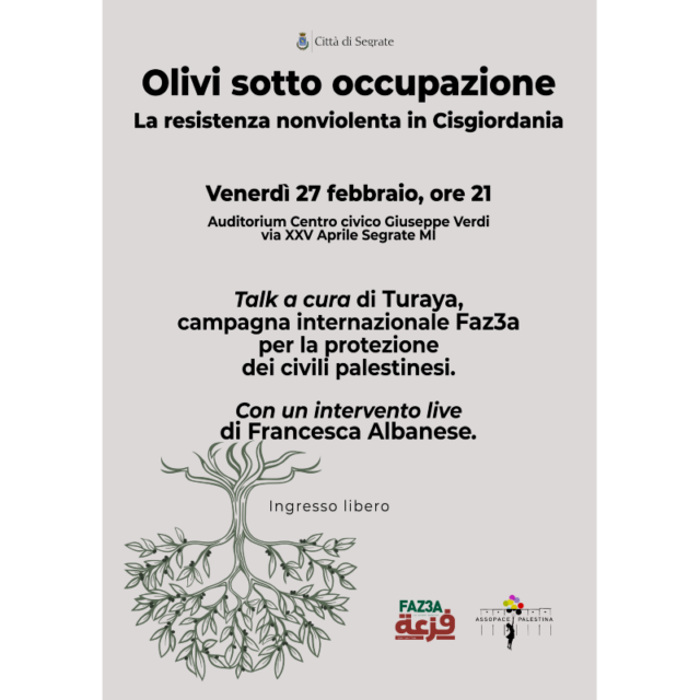 Olivi sotto occupazione_Segrate 27 febbraio 2026