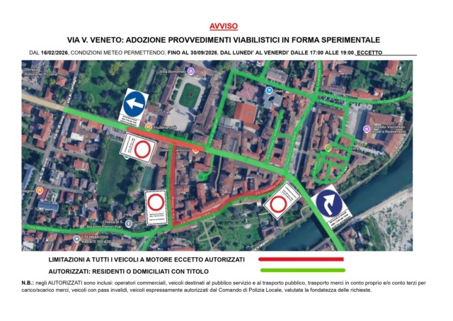 Via Veneto accessibile solo ad alcuni residenti, ma vietata a molti cassanesi