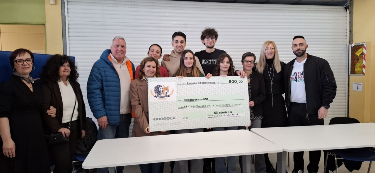 Consegnato l’assegno del progetto “She Play”: i ragazzi sostengono la Lilt