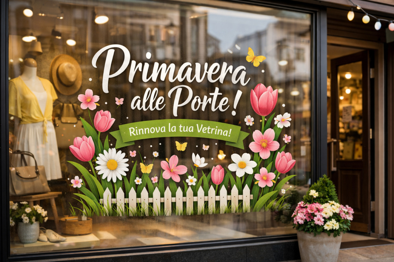 Primavera alle porte: come rinnovare vetrine e ingressi con le vetrofanie personalizzate