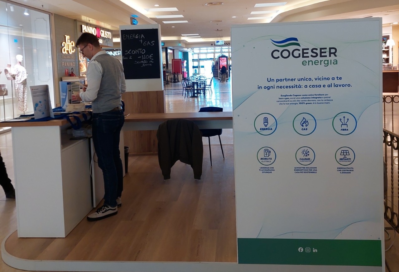 Cogeser Energia apre un nuovo corner al centro commerciale Il Globo di Busnago