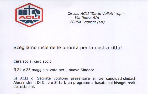 L’Acli accende la discussione sulle priorità dei cittadini