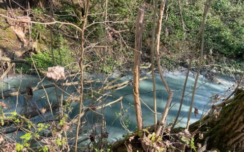 Acque color bluastro, allarme sversamenti nel torrente