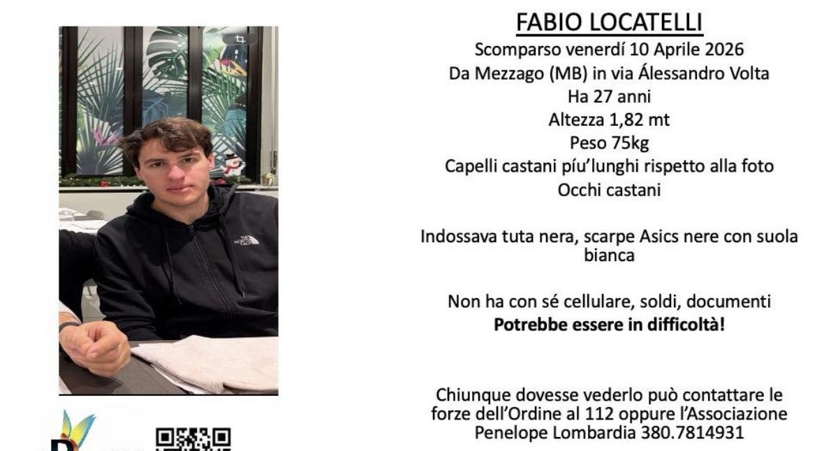 Scomparso da venerdì: continuano le ricerche di Fabio Locatelli