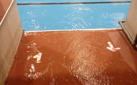 Temporale sull’Adda Martesana: allagato il centro sportivo di viale della Vittoria