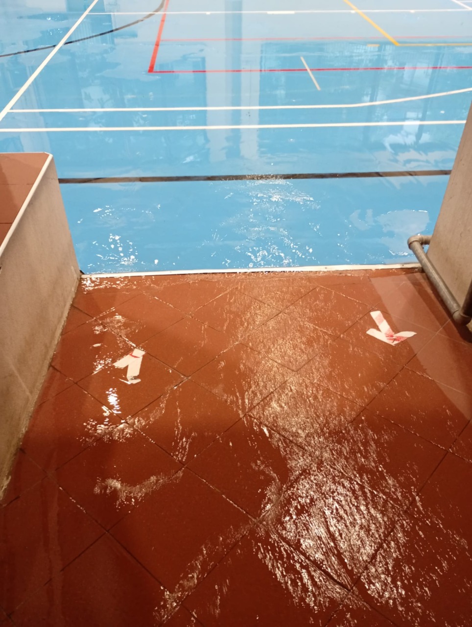 Temporale sull’Adda Martesana: allagato il centro sportivo di viale della Vittoria