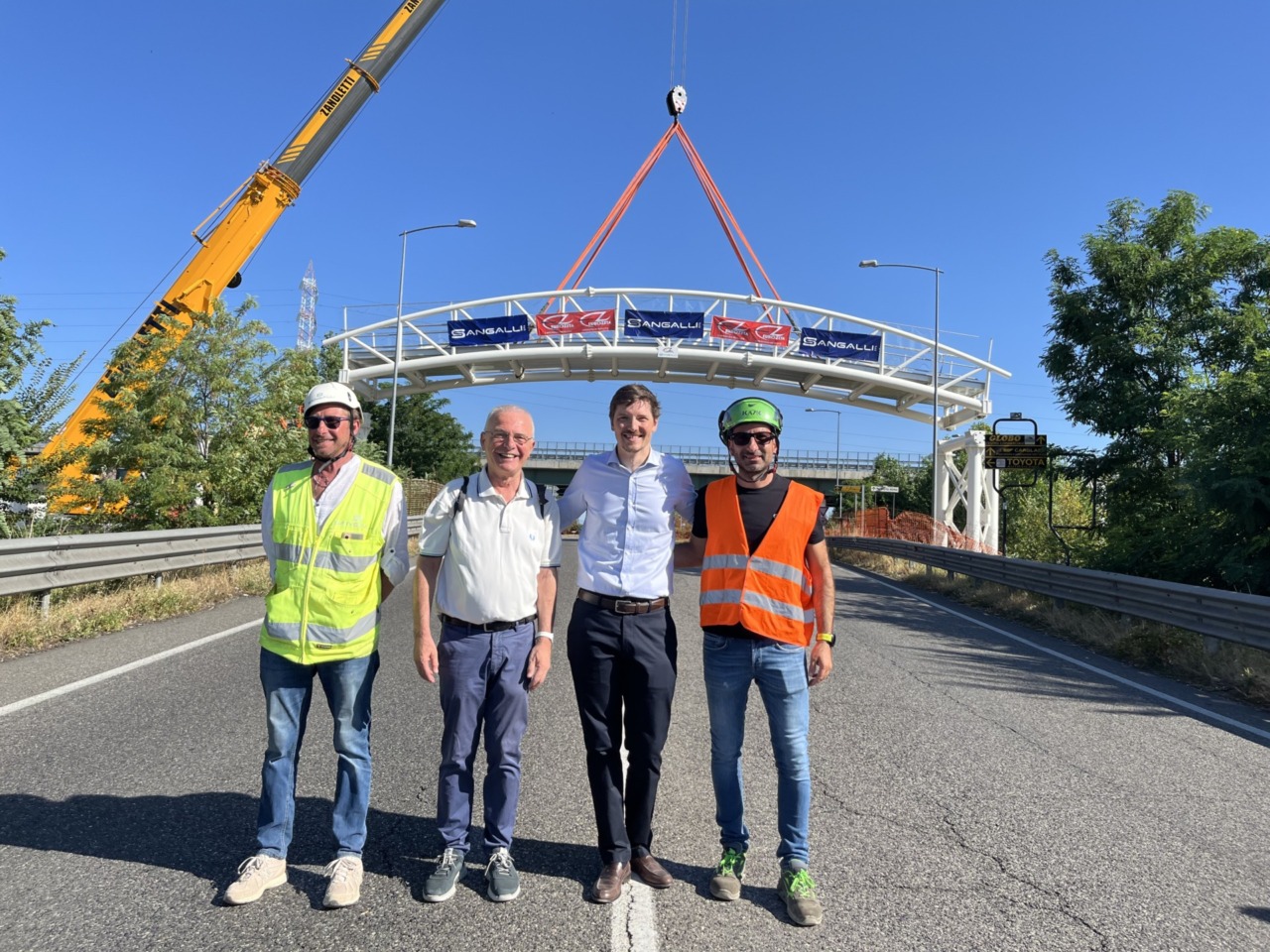 Collaudo del ponte della ciclopolitana di Città metropolitana: Sp13 inutilizzabile per un giorno