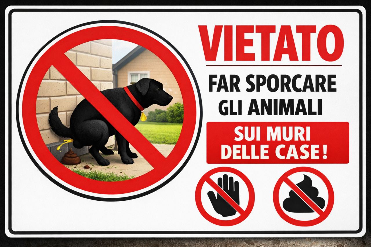 Stop alle deiezioni di cani e gatti in centro: spruzzato sui muri uno spray “disincentivante”