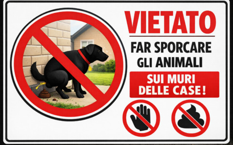 Stop alle deiezioni di cani e gatti in centro: spruzzato sui muri uno spray “disincentivante”