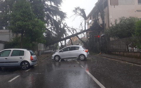 Maltempo improvviso e maxi grandinata: strade ricoperte di ghiaccio