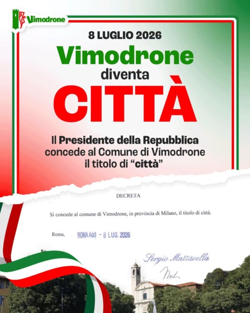 Vimodrone non è più un paese: è una città