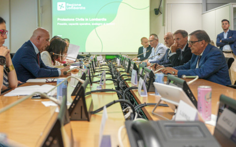 Commissione parlamentare in visita alla Sala operativa regionale della Protezione civile