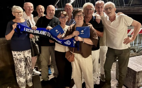 In bici da Aosta a Masate per celebrare il “doblete” dell’Inter