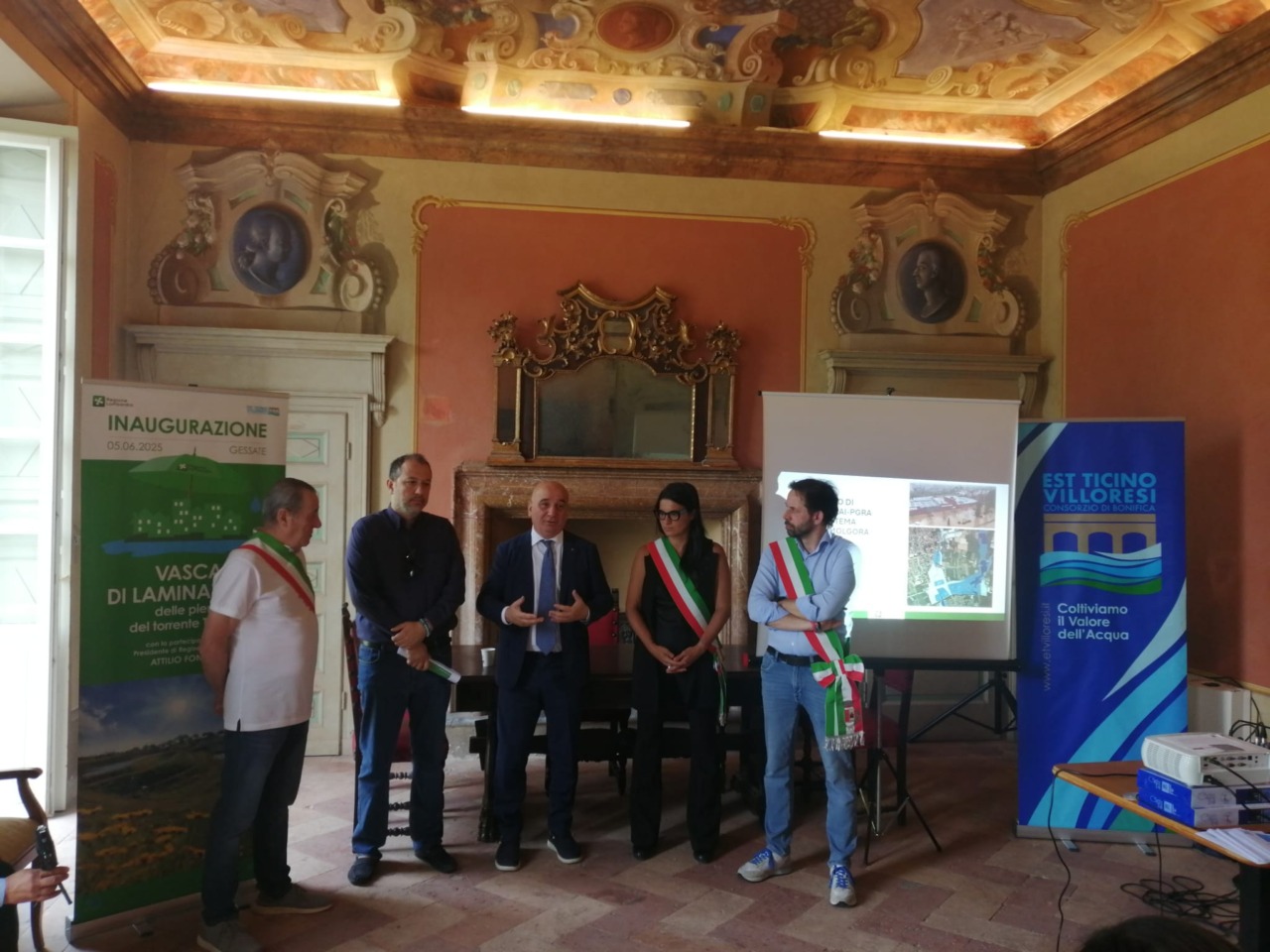 La commissione d’inchiesta parlamentare in visita nei territori alluvionati per la vasca di laminazione