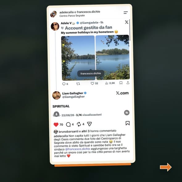 Il Centro parco promosso a “spiritual”: la benedizione di Liam Gallagher fa il giro dei media