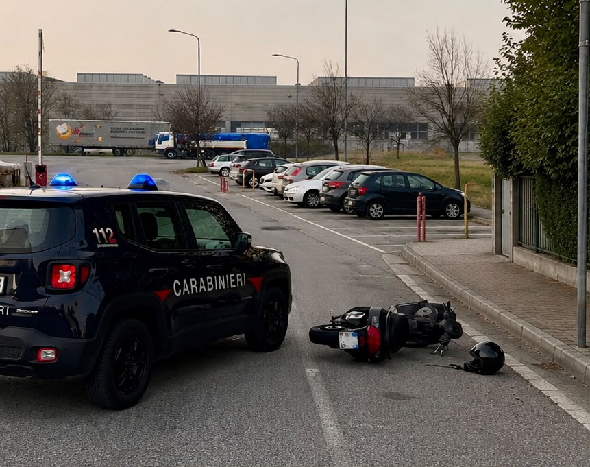 Perde il controllo del ciclomotore: sedicenne finisce in ospedale