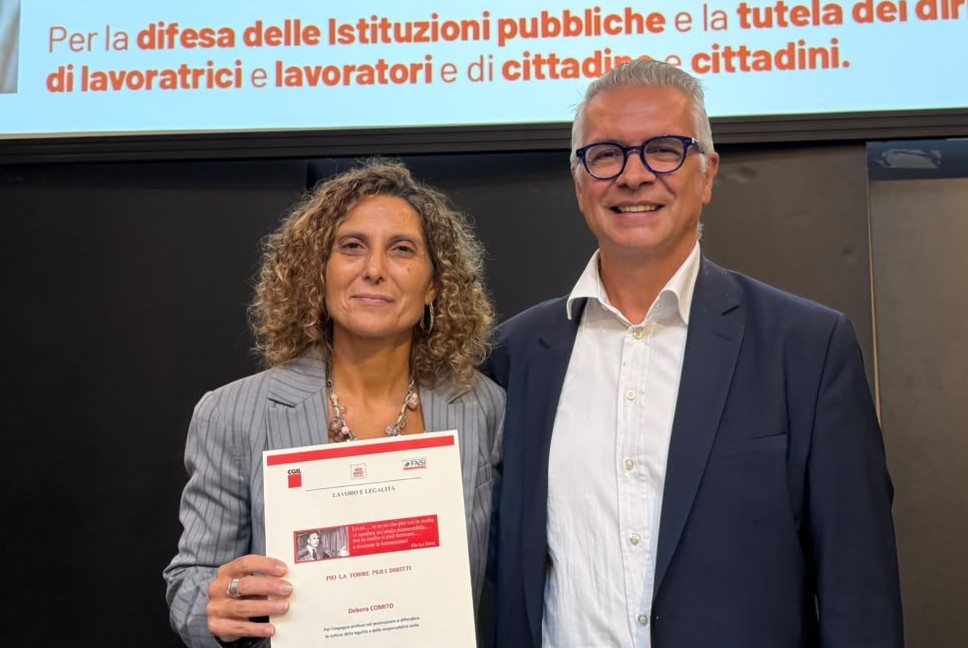 Menzione speciale all’assessora Debora Comito per l’impegno su legalità e antimafia sociale