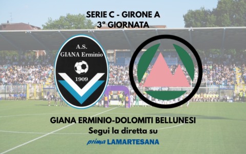 Serie C, Giana Erminio-Dolomiti Bellunesi 1-2: passano gli ospiti nel finale di gara