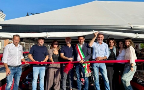 Taglio del nastro per la pista da kart de La Corte Lombarda con il campione F1 Fisichella