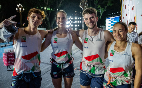 Le staffette fanno grande l’Italia dell’arrampicata: bene anche il cassanese Zurloni