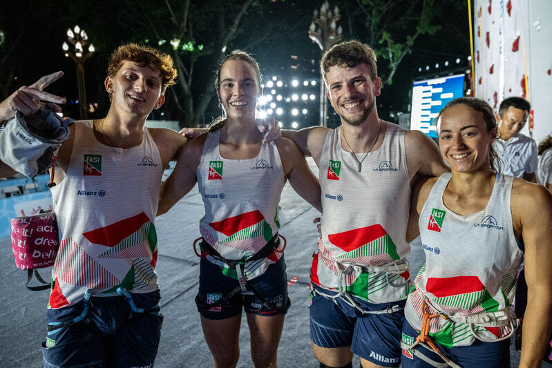 Le staffette fanno grande l’Italia dell’arrampicata: bene anche il cassanese Zurloni
