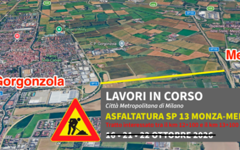 Città metropolitana asfalta la Sp13 in pieno giorno: inizio di settimana da incubo per i pendolari