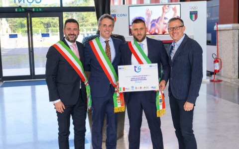 Al Palazzo del Coni consegnata la targa ai Comuni che nel 2027 saranno Comunità europea dello sport