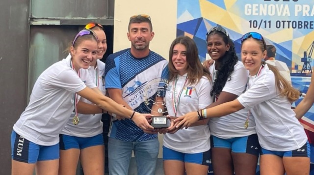 La Canottieri Tritium sorride due volte: premiata dalla Fondazione costruiamo il futuro e vincitrice, con le ragazze, del titolo italiano Under 17
